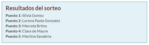 ELLOS SON LOS GANADORES DE LAS 5 ENTRADAS