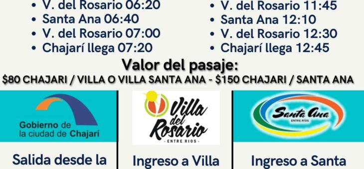 COMIENZA A FUNCIONAR EL SERVICIO INTERURBANO DE PASAJEROS