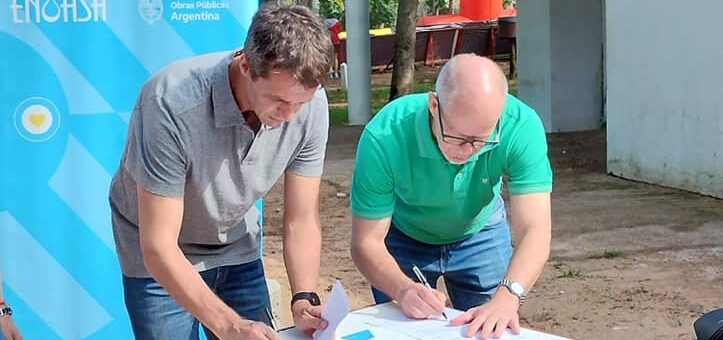 FIRMA DE IMPORTANTE CONVENIO PARA NUESTRA LOCALIDAD Y ZONA BALNEARIA.