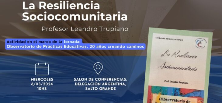 PRESENTACIÓN DEL LIBRO «LA RESILIENCIA SOCIOCOMUNITARIA»